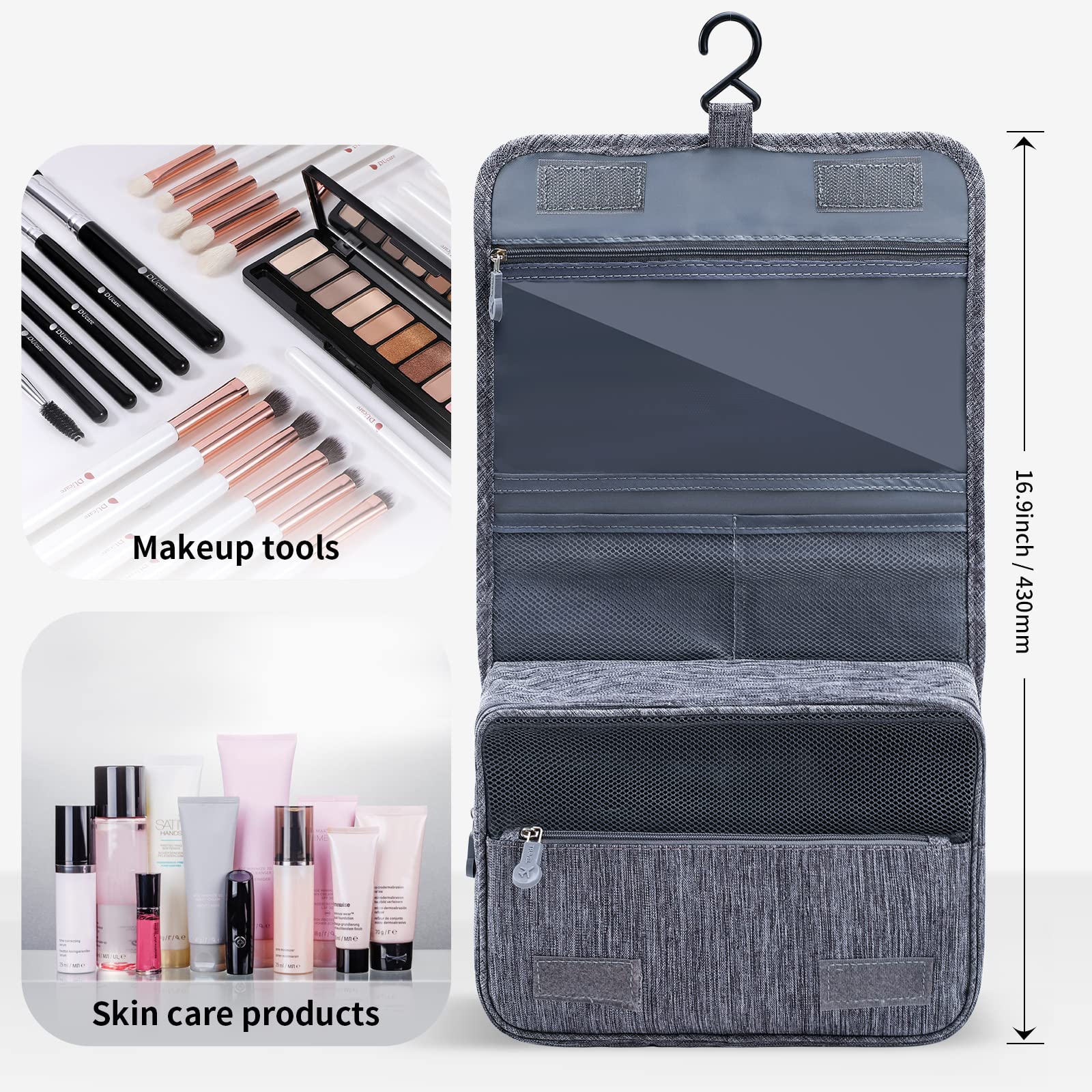 DUcare Borsa Cosmetica Viaggio Grigia Beauty Case