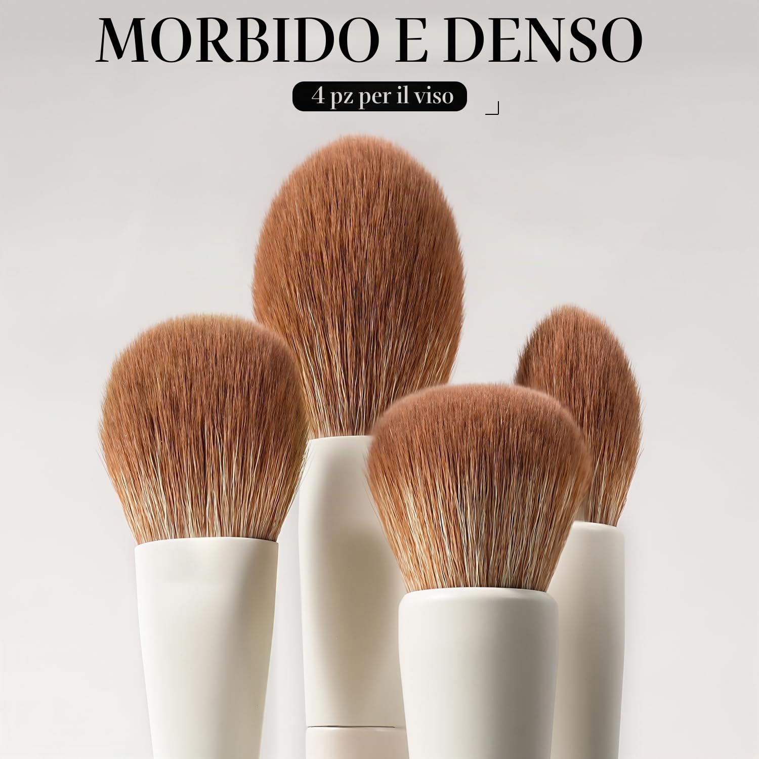 BEILI Set 15 Pennelli Trucco Sintetici Beige