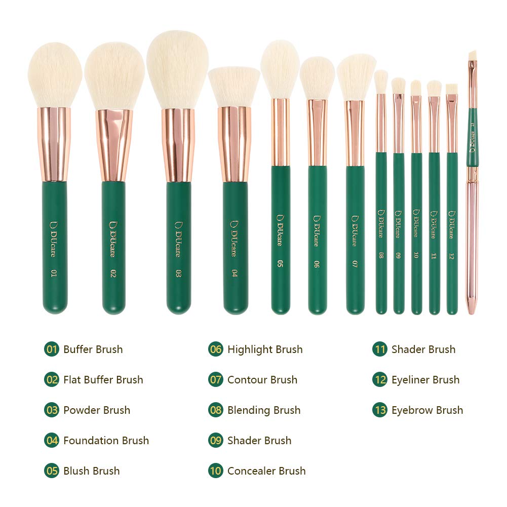DUcare Set 13 Pennelli Trucco Viso Occhi Vegano