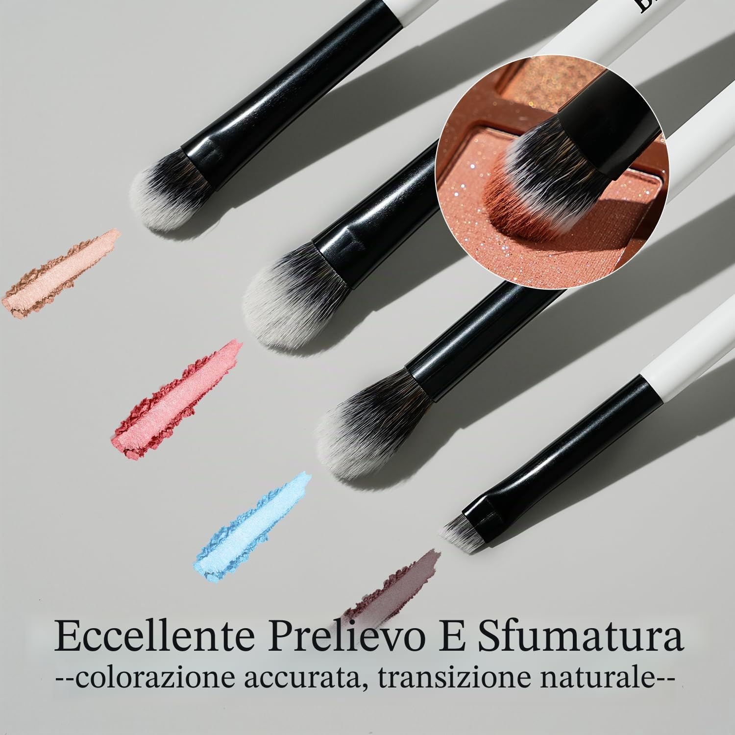 BEILI Set Pennelli Trucco 12 Pezzi Doppia Punta Vegani