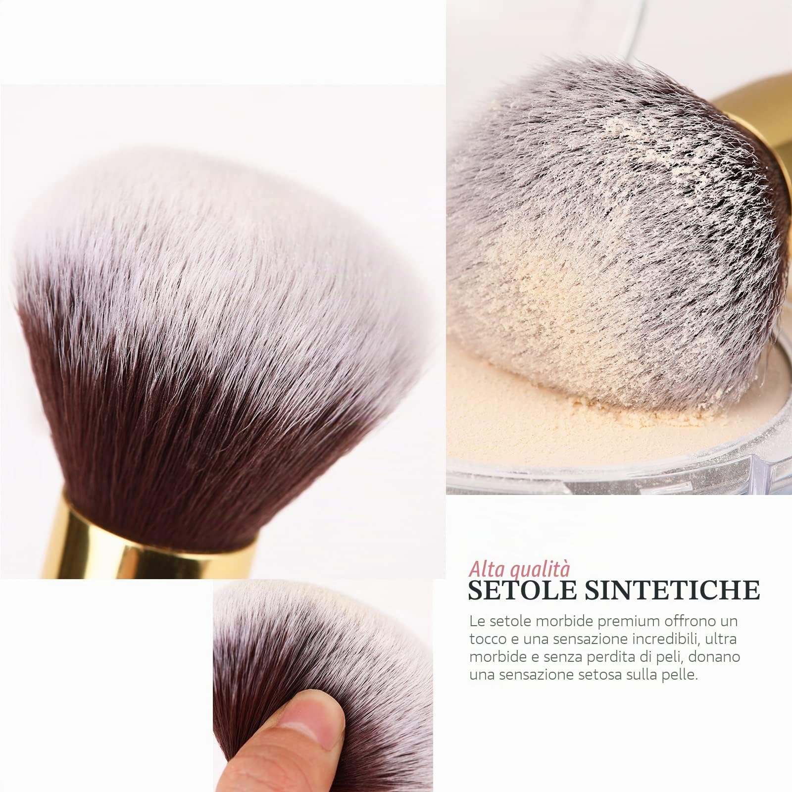 Ducare Pennello Fondotinta Doppia Testa 2 Pezzi Glitter