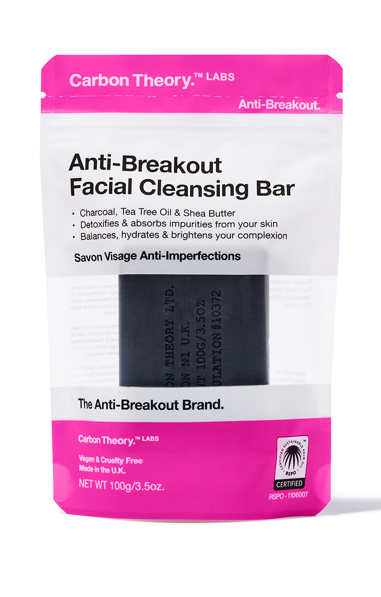 Carbon Theory Anti-Breakout detergente viso solido carbone