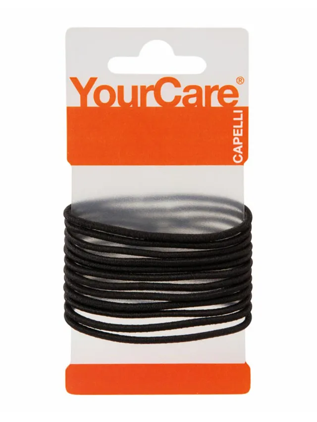 YourCare NoClip XLarge elastici capelli neri 12 pezzi extra large