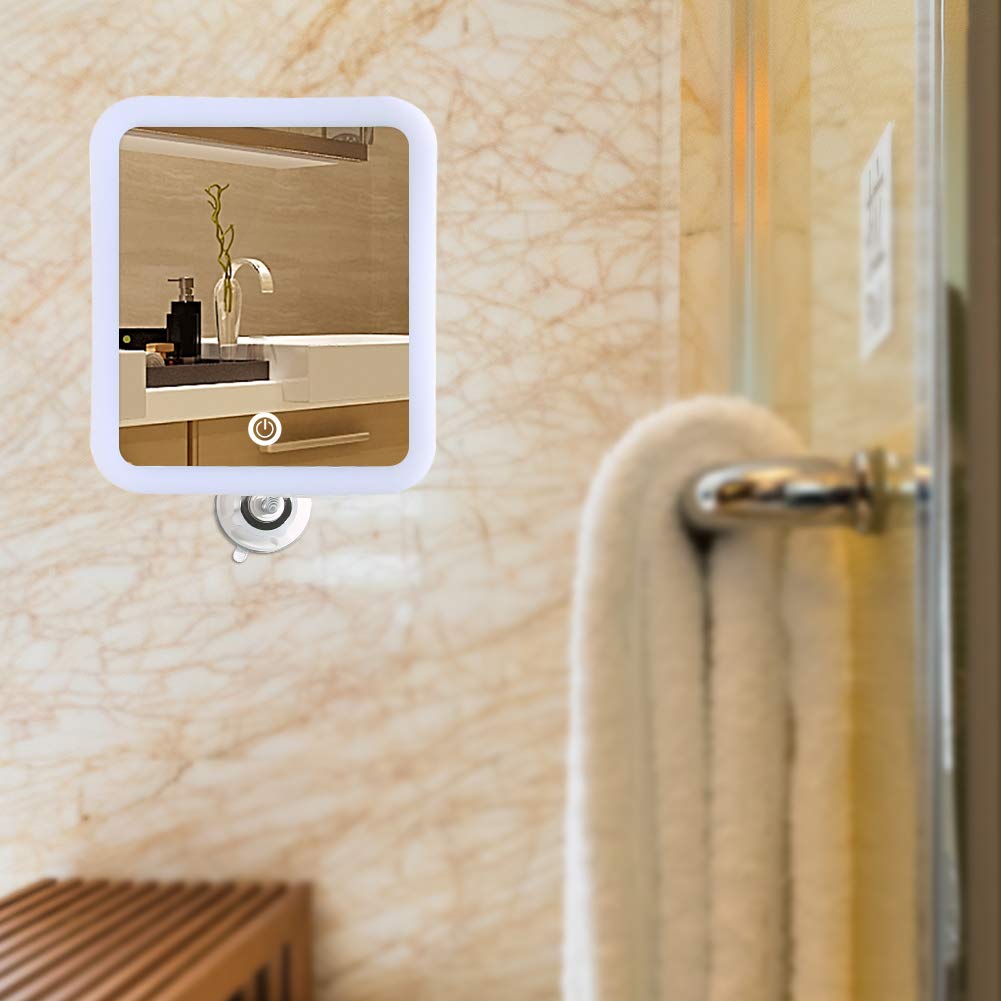 DUcare LED 7X Specchio ingranditore trucco con ventosa e luce