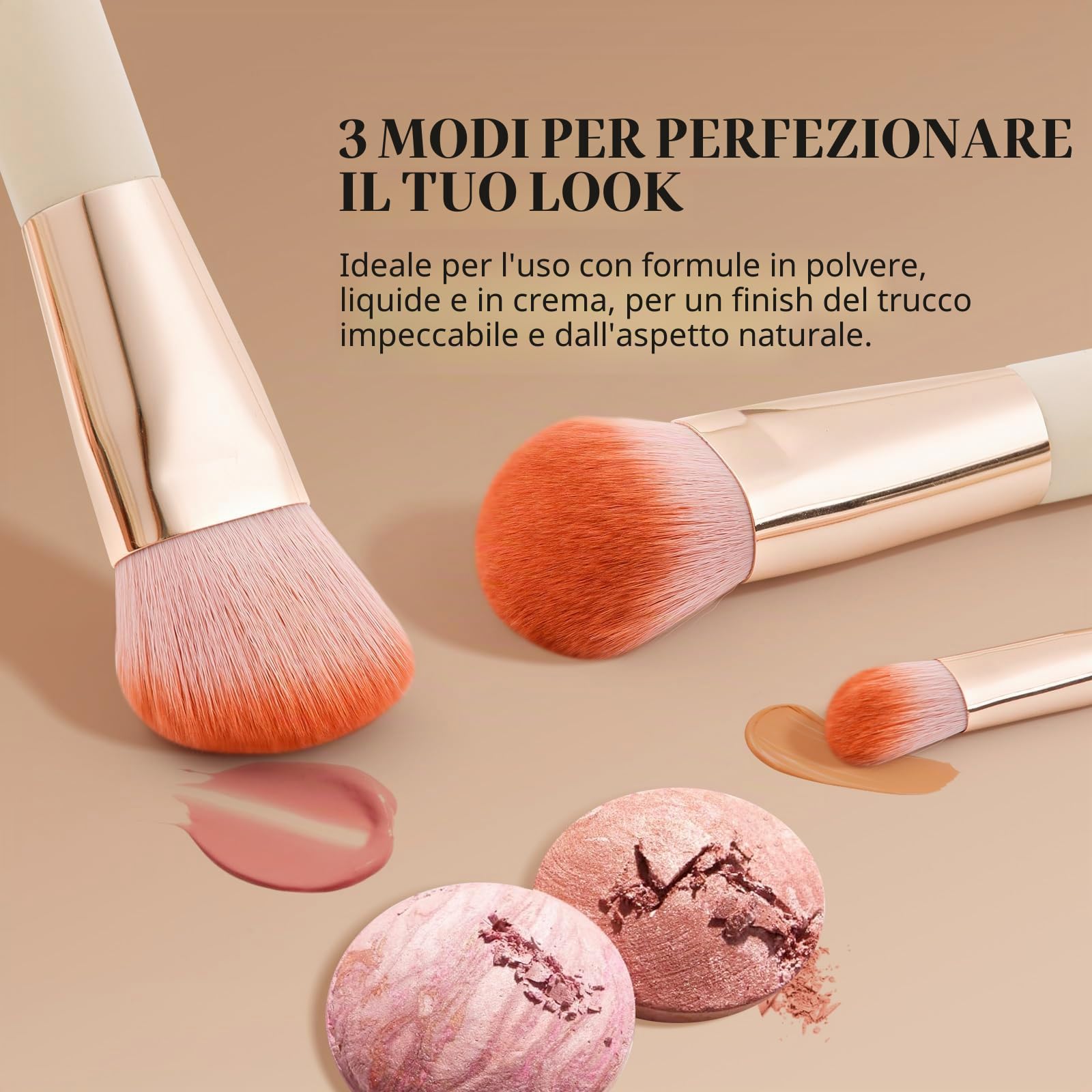 DUcare Set 2 Pennelli Fondotinta Sintetici Rosso