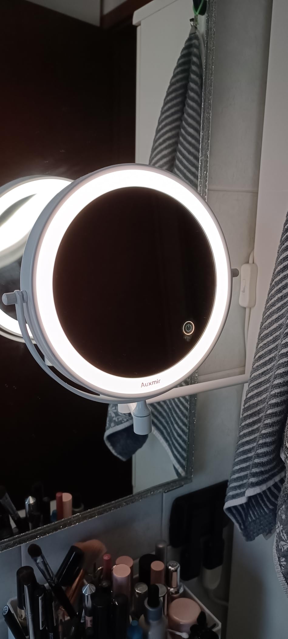 Auxmir Specchio Trucco LED da Parete 10X/1X bianco 8"