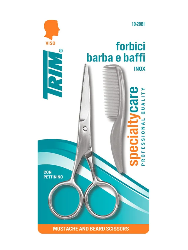 Simca 10-20 BI forbici barba e baffi inox con pettinino