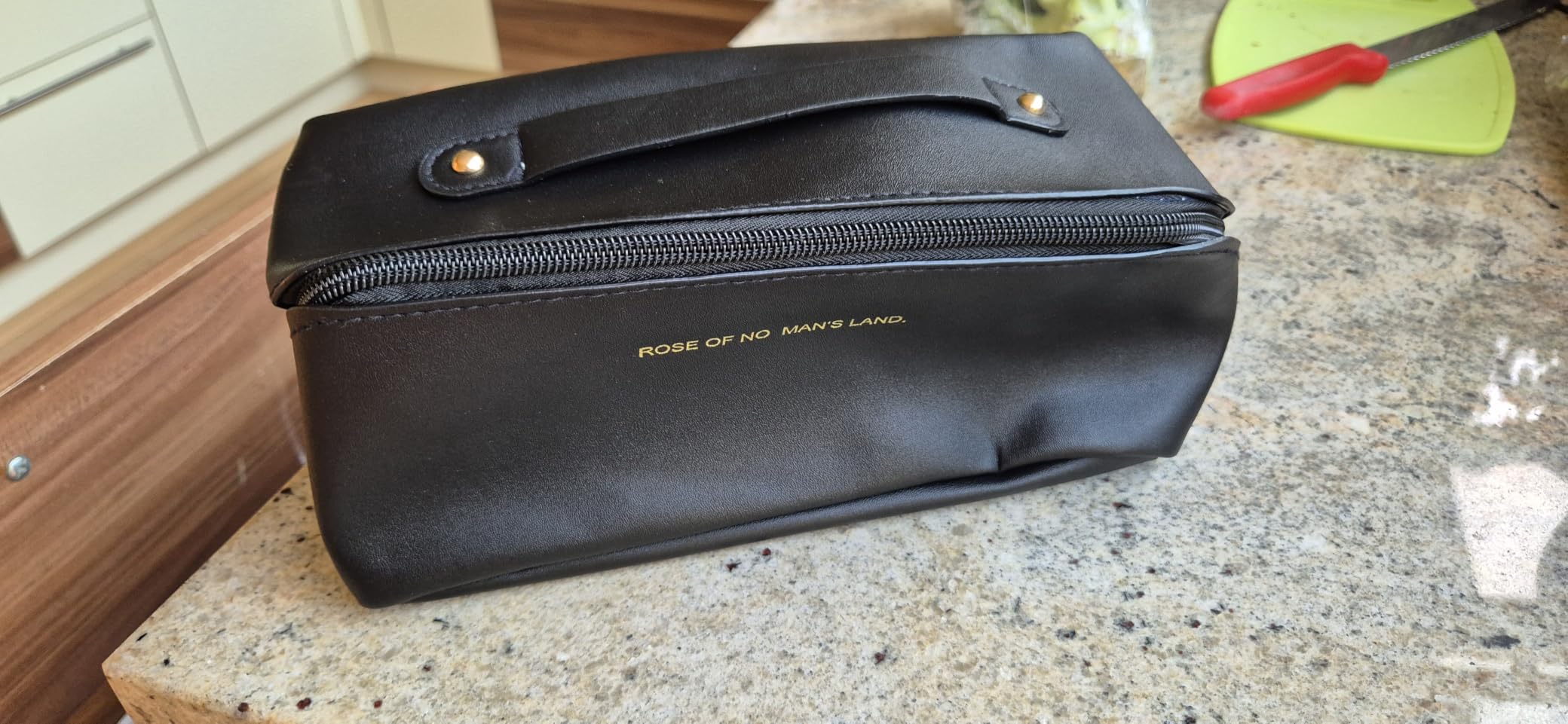 SJBAUTYO Essentials Borsa Cosmetica Marrone Pelle PU