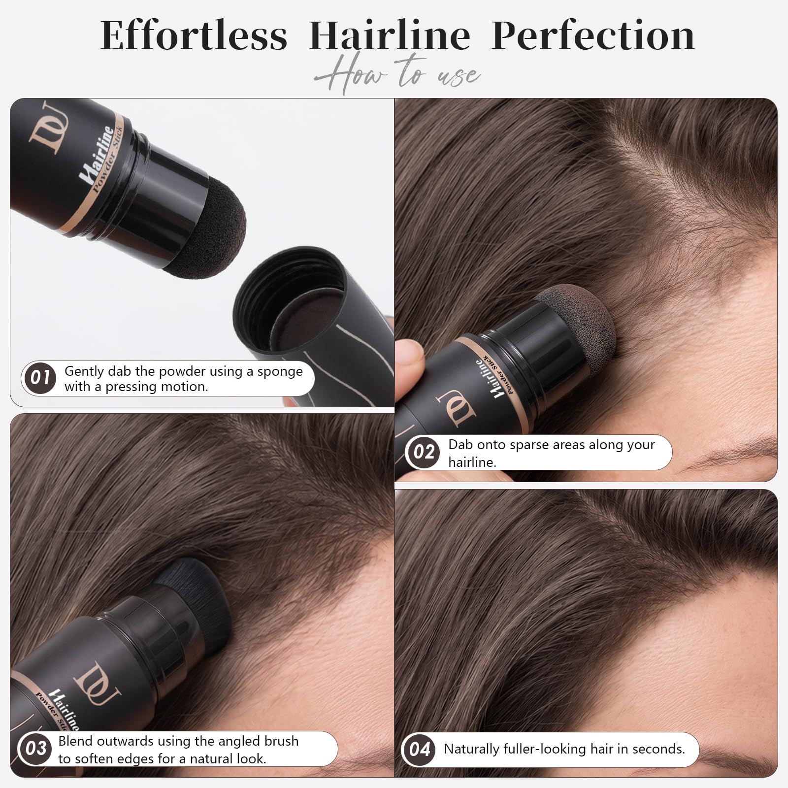 DUcare Stick Polvere Ritocco Capelli Marrone Scuro Waterproof