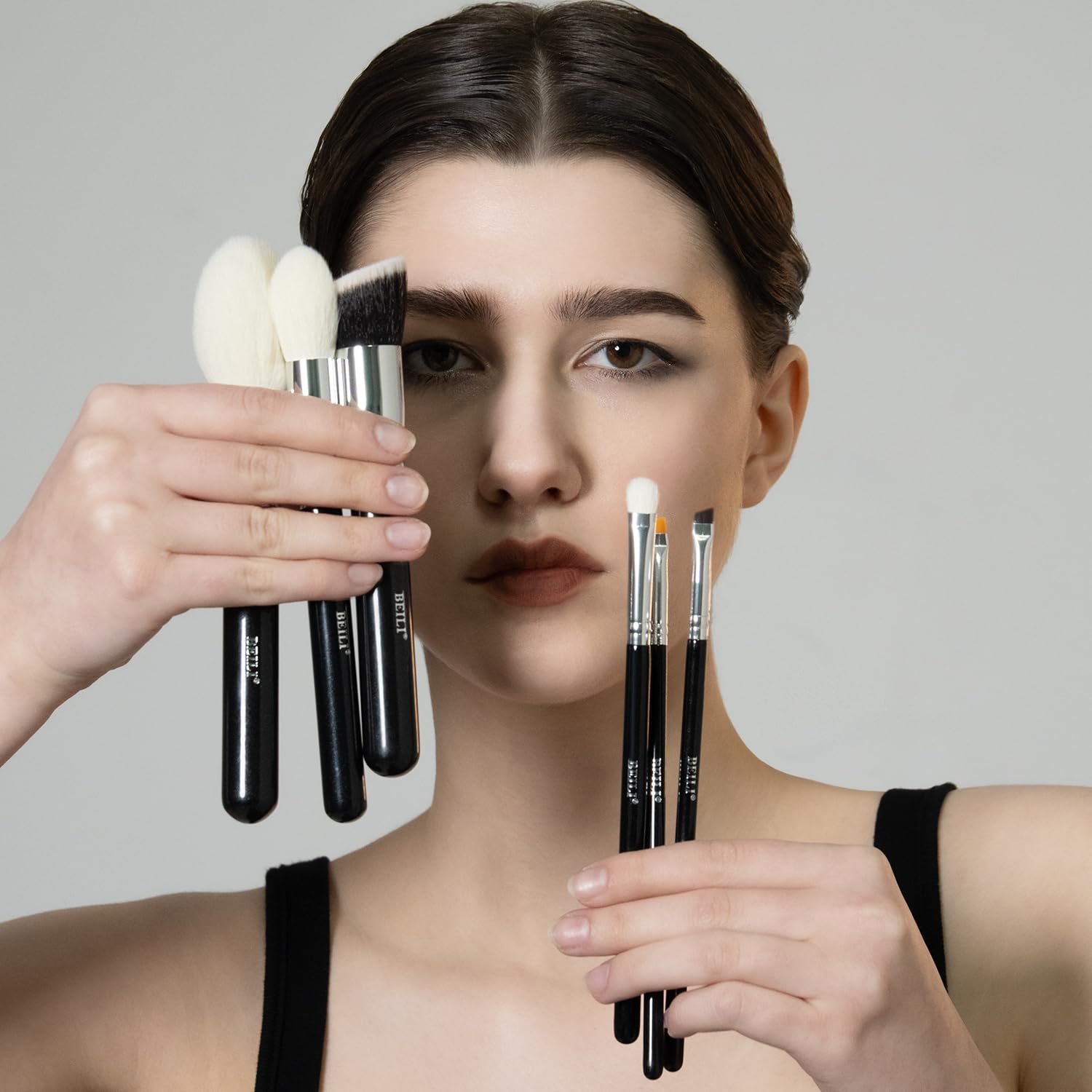 BEILI Set Pennelli Trucco 30 Pezzi Viso e Occhi Pelo Capra