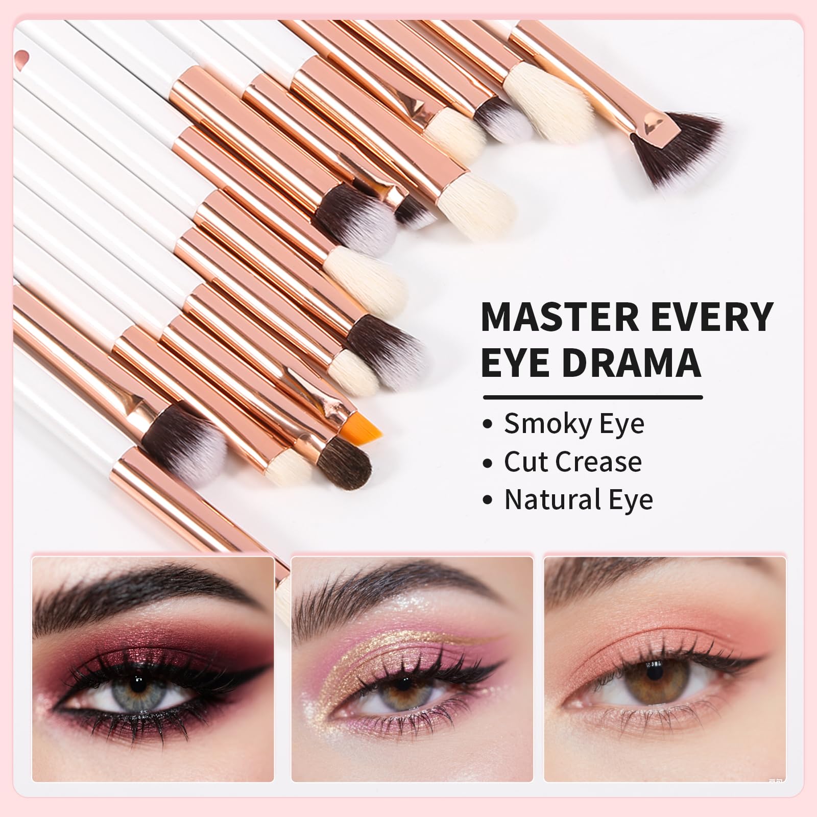 DUcare Kit 15 Pennelli Occhi Ombretto Eyeliner